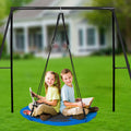 40 Inch Saucer Swing 750lbs Capacity Blue Outdoor Kids Tree Swing