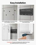Hand Dryer HEPA Filter 19000 RPM Dual-Side Airflow Wall Mount White