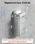 Vertical Hand Dryer HEPA Filter 19000 RPM Dual Airflow Silver