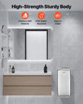 Vertical Hand Dryer HEPA Filter 19000 RPM Dual Airflow Silver