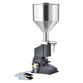 Pneumatic Paste Liquid Filling Machine, 5-50ml Bottle Filler, Bottle Filling Machine, Stainless Steel Liquid Filler with Pedal for Milk Water Juice Essential Oil Shampoo Cosmetic Honey Lotion
