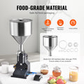 Pneumatic Paste Liquid Filling Machine, 5-50ml Bottle Filler, Bottle Filling Machine, Stainless Steel Liquid Filler with Pedal for Milk Water Juice Essential Oil Shampoo Cosmetic Honey Lotion