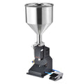 Pneumatic Paste Liquid Filling Machine, 5-50ml Bottle Filler, Bottle Filling Machine, Stainless Steel Liquid Filler with Pedal for Milk Water Juice Essential Oil Shampoo Cosmetic Honey Lotion