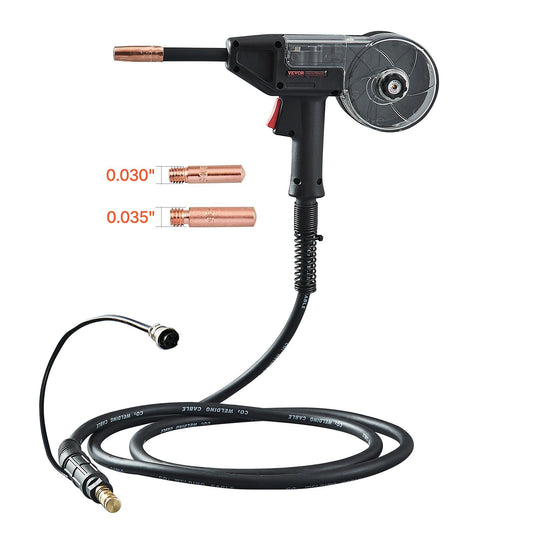 200Amp Spool Gun 10ft Cable MIG Welder Flux Core Solid Aluminum