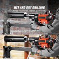 Diamond Core Drilling Machine, 8in Wet&Dry Concrete Core Drill Rig with Stand, 750RPM Speed & 1-1/4