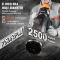 Diamond Core Drill 8in Wet Dry 2500W Concrete Brick Stone
