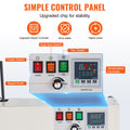 Continuous Bag Band Sealing Machine, 6-12 mm Sealing Width, Vertical Band Sealer Machine with Digital Temperature Control, Carbon Steel Bag Sealer for 0.02-0.8 mm Plastic Bags Films Membrane