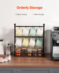 Coffee Mug Holder 16 Hooks Countertop Cup Rack with Storage Base