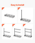 Coffee Mug Holder 16 Hooks Countertop Cup Rack with Storage Base