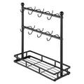 Coffee Mug Holder 16 Hooks Countertop Cup Rack with Storage Base