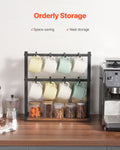 Coffee Mug Holder 16 Hooks Countertop Cup Rack Wood Storage Base