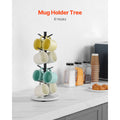 Mug Holder Tree with Marble Base 8 Hooks Cup Tree Rack for Counter Kitchen