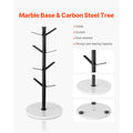 Mug Holder Tree with Marble Base 8 Hooks Cup Tree Rack for Counter Kitchen
