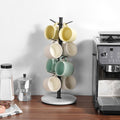 Mug Tree Holder 8 Hooks Marble Base Kitchen Counter Cup Rack