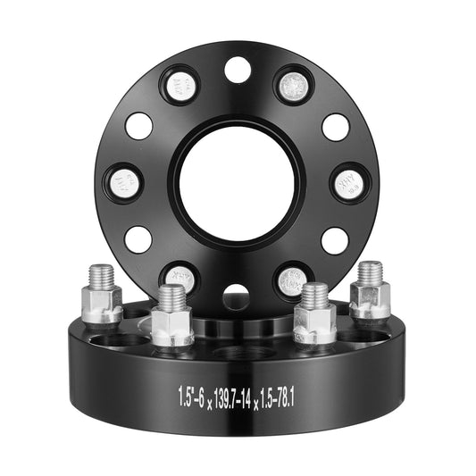 6x5 Wheel Spacers 1.5" 6 Lug Forged Adapter Black 4 PCS