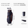Golf Cart Bag with 14 Way Organizer Divider Top, 36” 13 Pockets Premium Cart Bag, Durable 600D Polyester Fabric Golf Bags with Handles & Dust Cover & Detachable Straps for Men & Women, Black & Orange