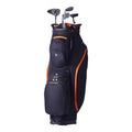 Golf Cart Bag with 14 Way Organizer Divider Top, 36” 13 Pockets Premium Cart Bag, Durable 600D Polyester Fabric Golf Bags with Handles & Dust Cover & Detachable Straps for Men & Women, Black & Orange