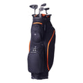 Golf Cart Bag with 14 Way Organizer Divider Top, 36” 13 Pockets Premium Cart Bag, Durable 600D Polyester Fabric Golf Bags with Handles & Dust Cover & Detachable Straps for Men & Women, Black & Orange