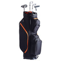 Golf Cart Bag with 14 Way Organizer Divider Top, 36” 13 Pockets Premium Cart Bag, Durable 600D Polyester Fabric Golf Bags with Handles & Dust Cover & Detachable Straps for Men & Women, Black & Orange