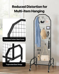 Grid Wall Panels 600x1640mm Wire Display Rack Black 2 Pack