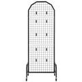 Grid Wall Panels 600x1640mm Wire Display Rack Black 2 Pack