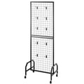Artiss Grid Wall Panel 600x1640mm Black Wire Display Rack 10 Hooks