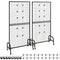 2 Packs Grid Wall Panels, 898 x 1798 mm Wire Grid Panels Display Rack, Movable Art Display Shelf with Wheels & 10 Hooks, Black Carbon Steel Gridwall for Craft Show, Decor, Storage, Notice Board