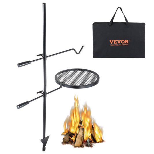 Swivel Campfire Grill Adjustable Heavy Duty Steel Open Fire