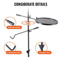 Swivel Campfire Grill Adjustable Heavy Duty Steel Open Fire