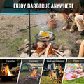 Swivel Campfire Grill Adjustable Heavy Duty Steel Open Fire