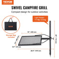 Swivel Campfire Grill 360° Adjustable Heavy Duty Steel Fire Pit BBQ