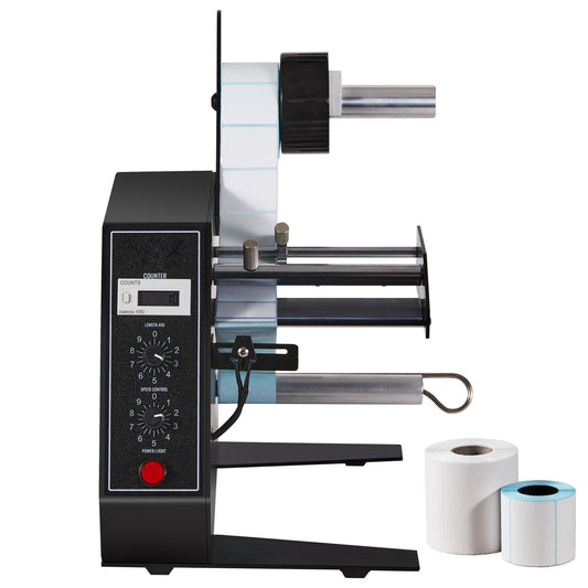 Automatic Label Dispenser, Width 15-125 mm, Length 3-150 mm, Automatic Label Stripper Label Separating Machine, Speed Adjustable Label Applicator, Auto Counting 0-999999 for Various Label Sizes