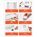 Portable Tradeshow Podium Table, 785 x 380 x 1815 mm, Display Exhibition Counter Stand Booth Fair with Wall, Foldable Promotion Retail Bar Table Pop Up Podium with Storage Rack/Carrying Bag