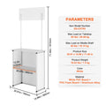 Portable Podium Table 785x380x1815mm Foldable Exhibition Counter