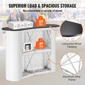 Foldable Podium Table 1300x465x950mm Exhibition Counter Display Stand