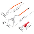 Tire Mount Demount Tool, 571-622 mm Manual Steel Tire Changer Mount Demount Removal Tool, with Extra Bead Holder, Tubeless Truck Bead Breaker, 3 PCS Tire Changing Tools, Orange