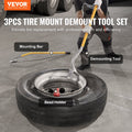 Tire Mount Demount Tool 571-622mm Manual Steel 3 Piece Orange