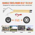 Tire Mount Demount Tool 571-622mm Manual Steel 3 Piece Orange