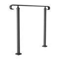 Handrails for Outdoor Steps, Fit 1-3 Steps Wrought Iron Handrail, Outdoor Stair Railing, Adjustable Front Porch Hand Rail, Black Transitional Hand railings for Concrete Steps or Wooden Stairs