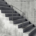 Wrought Iron Handrail 1-3 Steps Outdoor Stair Railing Black