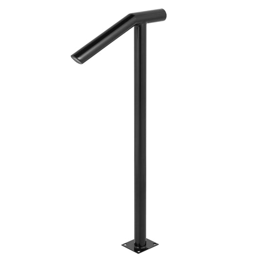 Black Steel Stair Railing 441LBS 1-2 Post Handrail Outdoor Steps