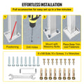 3-Step Outdoor Handrail Matte White Wrought Iron Stair Rail Kit