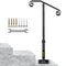 Wrought Iron Handrail 1-2 Steps Outdoor Stair Railing Grey