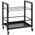 Blueprint Storage Rack 12 Slots Mobile Metal Cart Wheels Map Poster