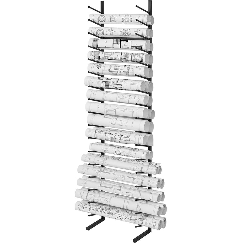Blueprint Hanging Storage Rack 16-Tier Vertical Roll File Holder