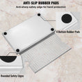 Beer Drip Tray, 304 Stainless Steel Kegerator Drip Trays with 4 Non-Slip Rubber Pads and Detachable Cover, Heat / Cold Resistant Beer Tower Drip Pan for Bar Restaurant Coffee Shop Home