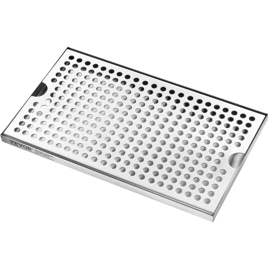 304 Stainless Steel Beer Drip Tray Kegerator with Cover 4 Pads