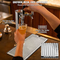 304 Stainless Steel Beer Drip Tray Kegerator with Cover 4 Pads