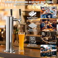 Kegerator Tower Kit Dual Taps Stainless Steel Beer Dispenser W21.8