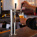 Kegerator Tower Kit Dual Taps Stainless Steel Beer Dispenser W21.8
